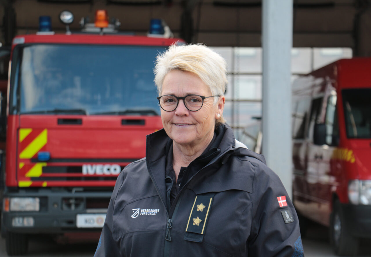 Det var ved et tilfælde, at Marianne Kjær i 1992 blev aktiv som frivillig i beredskabet. Siden da er hun blevet hængende. (Foto: Flemming Kyster)